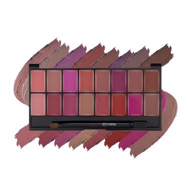 MARS Infinity Lip Palette | Demi Matte | 16 Colors to Infinte Lipstick Colors | Free Spatula cum Applicator (36.0 gm) (03-Multicolor)